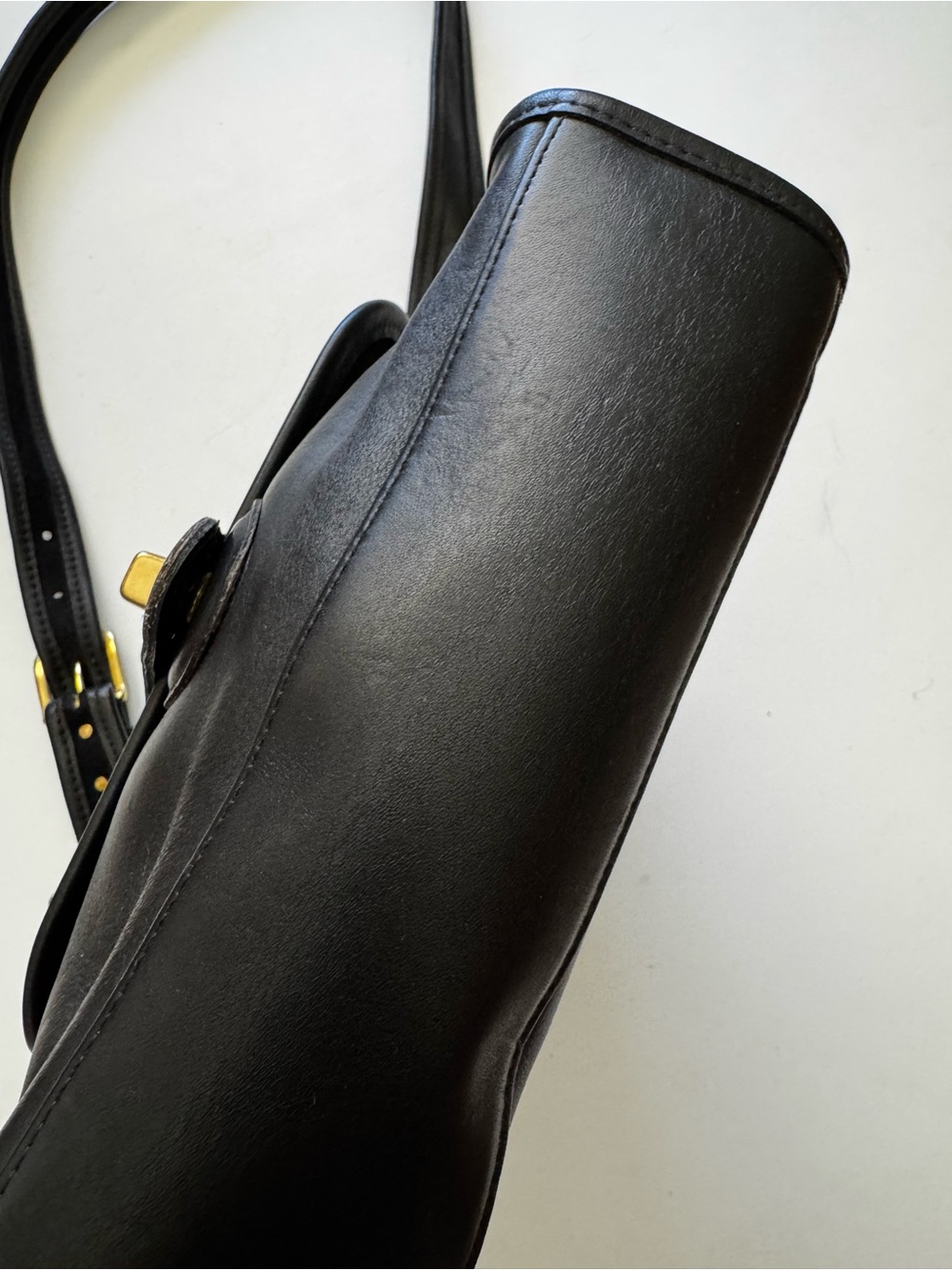 Vintage Coach Black Shelburne Leather Crossbody Bag 9038 - Picture 6 of 11